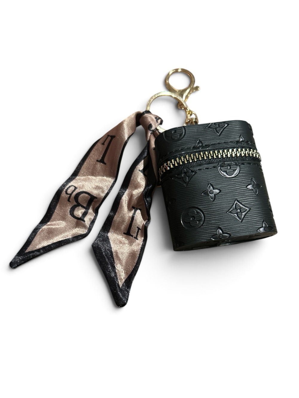 Fashion Black Accessory Case/Bag Charm with Scarf